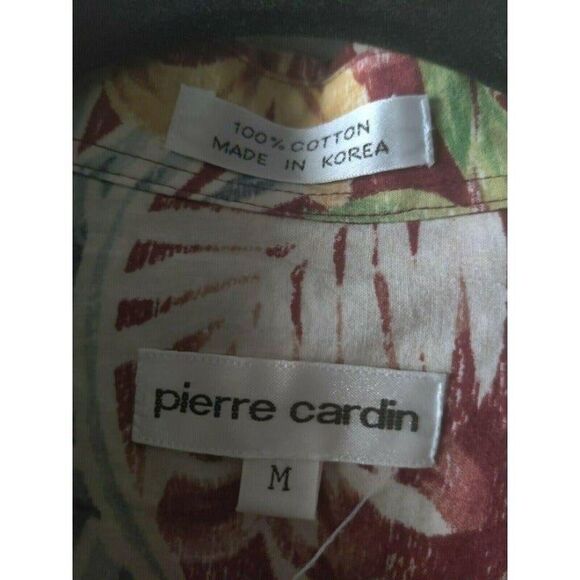 Pierre Cardin Mens Hawaiian Short Sleeve Button Shirt Floral 100% Cotton Size M - Picture 6 of 11